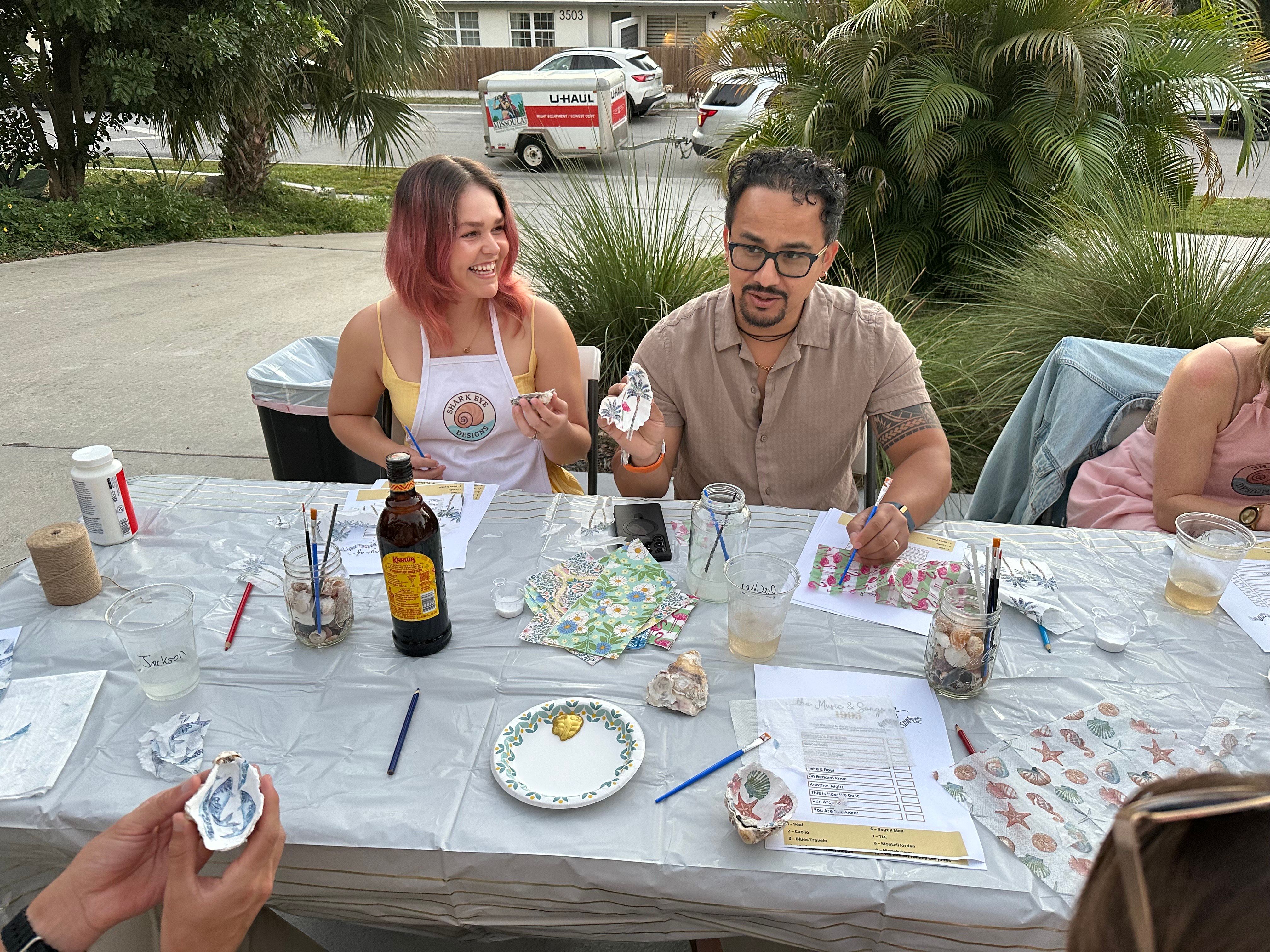 Sip & Shell: Custom Oyster Ornament/Trinket Tray Craft Party image 1