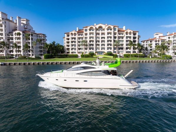 Miami Yacht Rental Great for Bachelors: 67ft Aicon Green Hulk Charter image 7