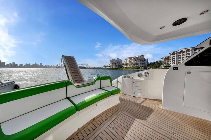 Miami Yacht Rental Great for Bachelors: 67ft Aicon Green Hulk Charter image 5