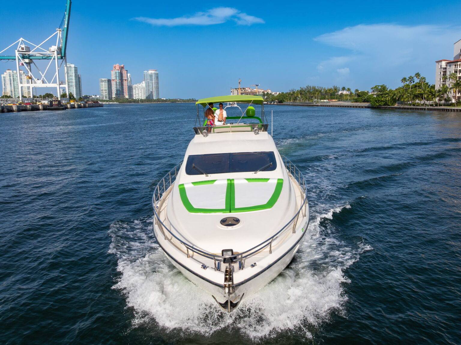 Miami Yacht Rental Great for Bachelors: 67ft Aicon Green Hulk Charter image 2