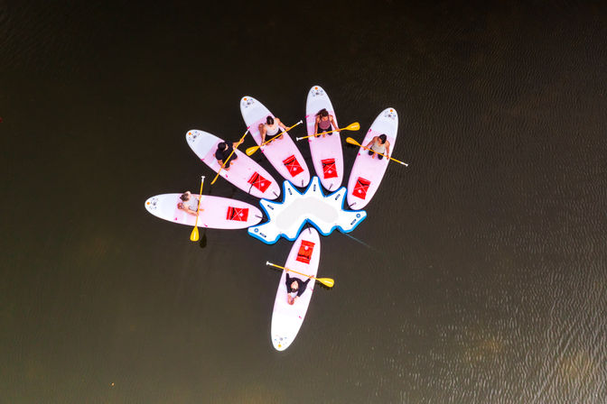 The Board & Body Private Experience: Floating Fitness Class on Paddleboards with Instructor image 1