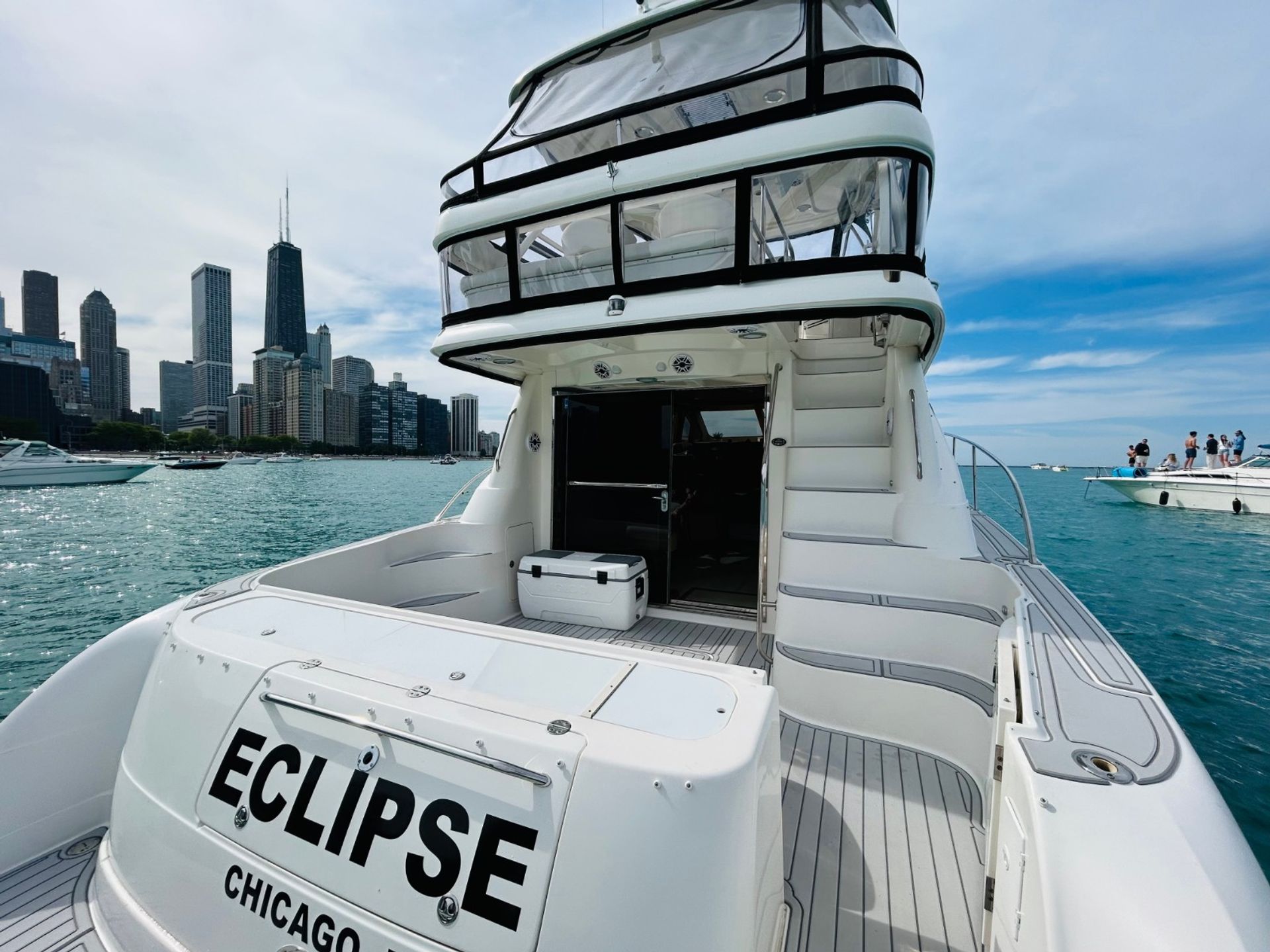 Luxury Private Yacht Charter on Lake Michigan Aboard the Eclipse (Up to 12 Guests) image 2