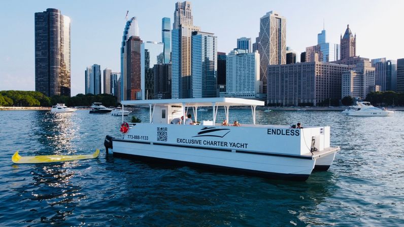 Private Lake Michigan Catamaran Charter Aboard the "Endless" (Up to 40 Guests) image 1