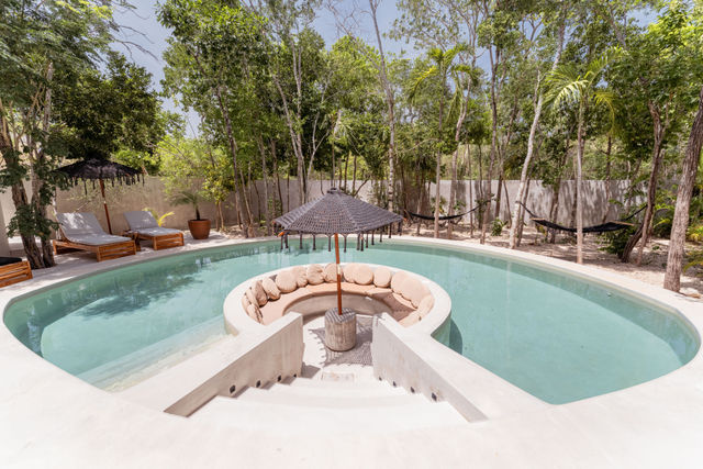 Sky Lounge: 5-Suite Tulum Villa, Dual Pools, Rooftop image 4