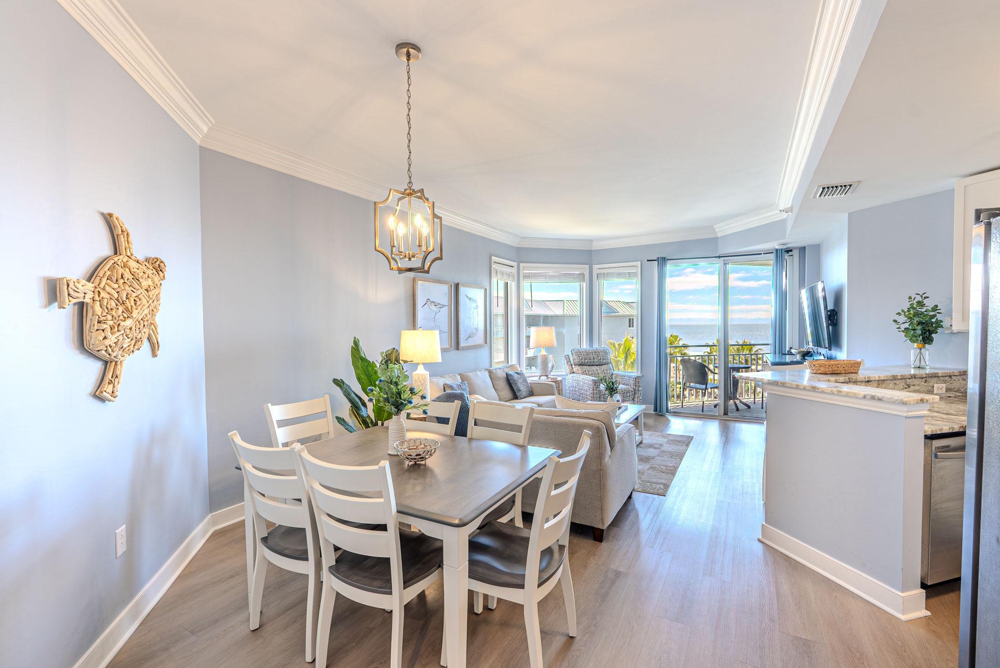 Seacrest: Oceanfront 2BR Luxury Rental with Balcony & Coligny Views image 3