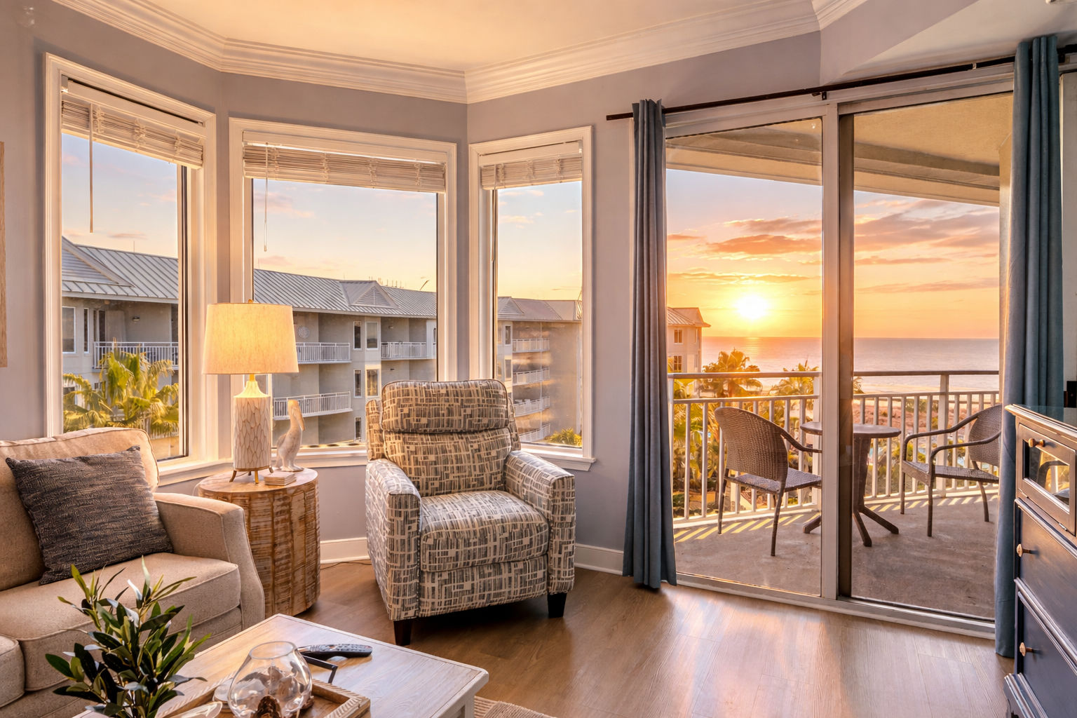 Seacrest: Oceanfront 2BR Luxury Rental with Balcony & Coligny Views image 1