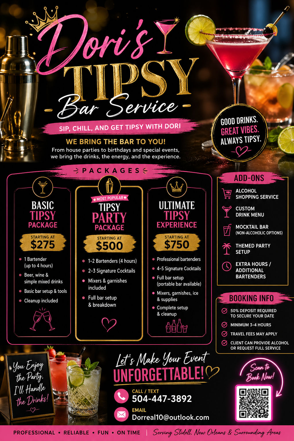 New Orleans Mobile Bar Experience — Private Bartender & Custom Cocktails Delivered to Your Party image 2