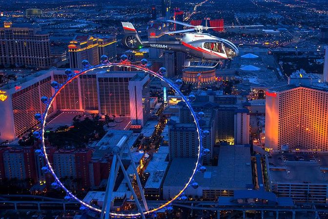 "Savory Bites & Neon Lights'' Culinary Experience with Nightime Helicopter Tour image 1