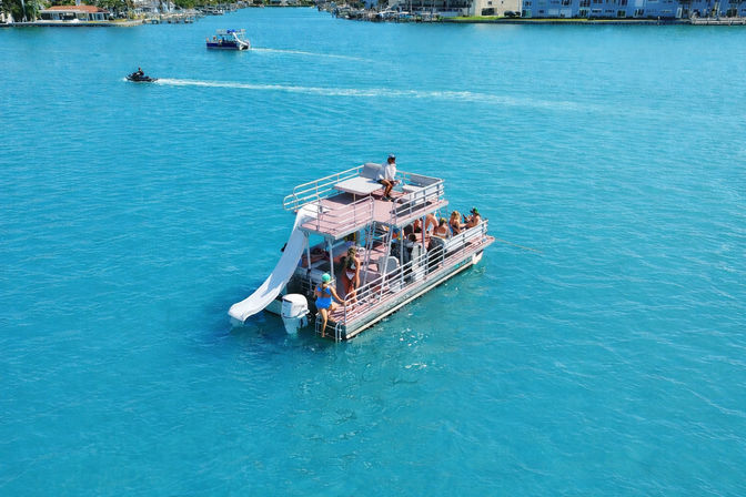 Ultimate Bachelorette Sandbar Party: Double Decker Party Boats with Water Slides! image 9