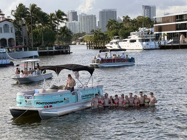 Private Sandbar Party Boat Charter: 24’ Pontoon with Stereo, Shade & BYOB image 8