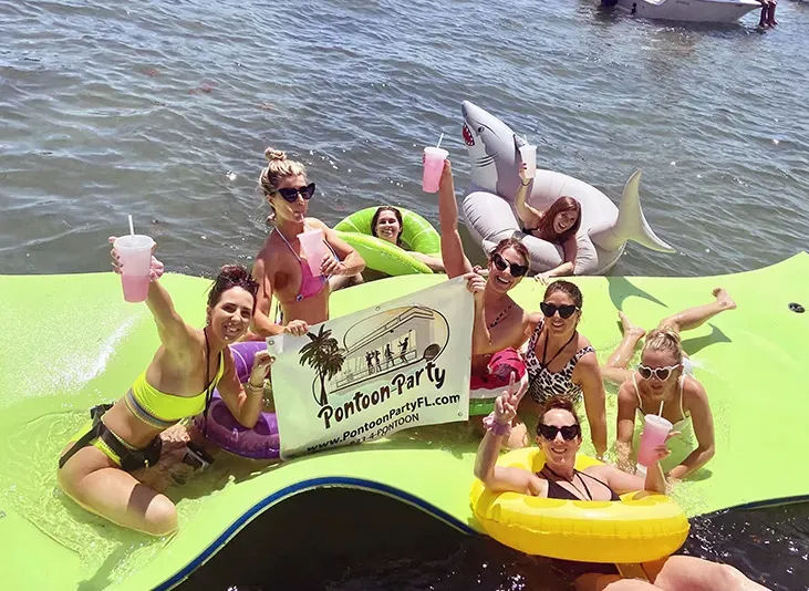 Private Sandbar Party Boat Charter: 24’ Pontoon with Stereo, Shade & BYOB image 4