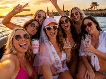 Daytona Beach Bachelorette Champagne Sunset Cruise — Private Luxury Boat for Your Crew image