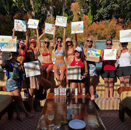 Booze N' Brush Nearly Nude Male Model Painting Class with Pro Instructor: Public or Private Options Available image 5