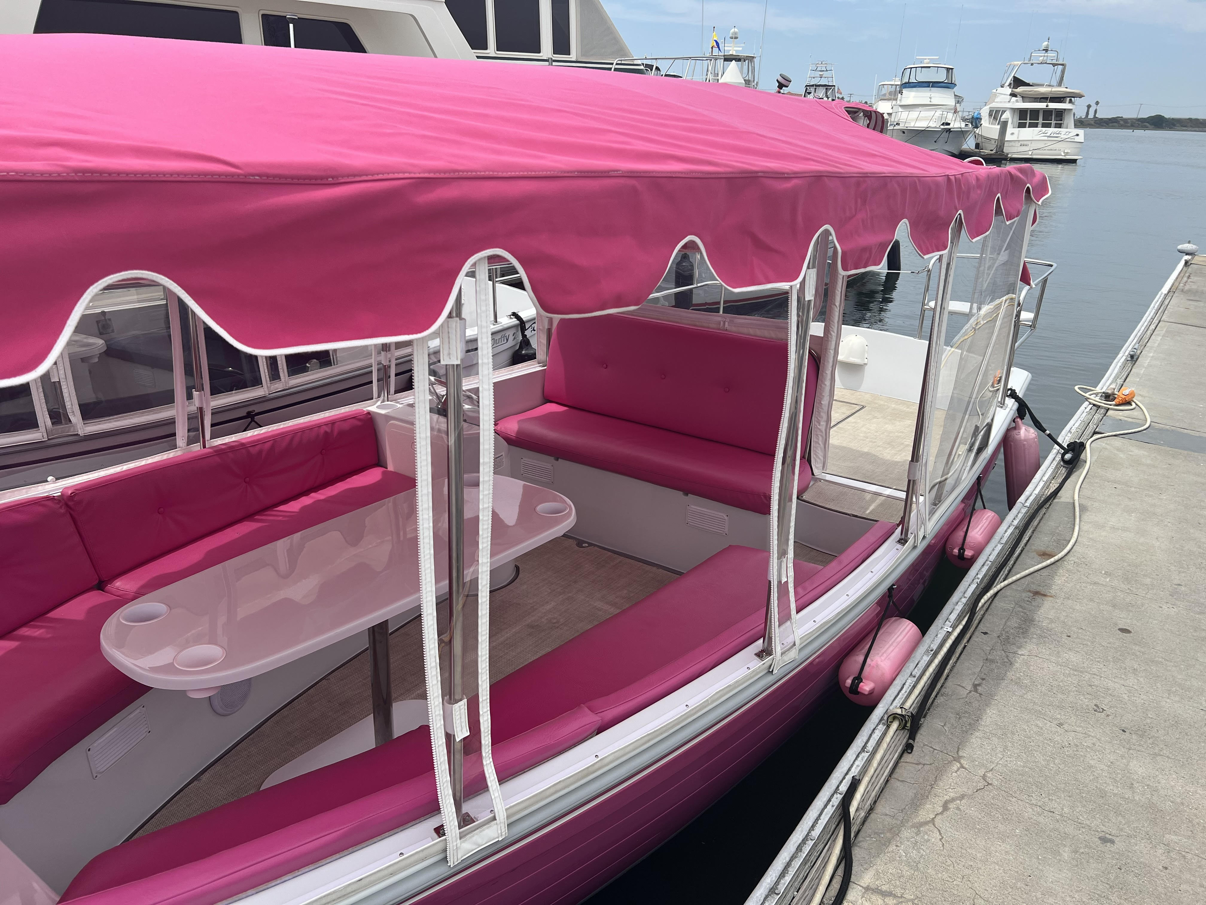 Barbie Pink Duffy BYOB Boat Adventure in Stunning Huntington Beach