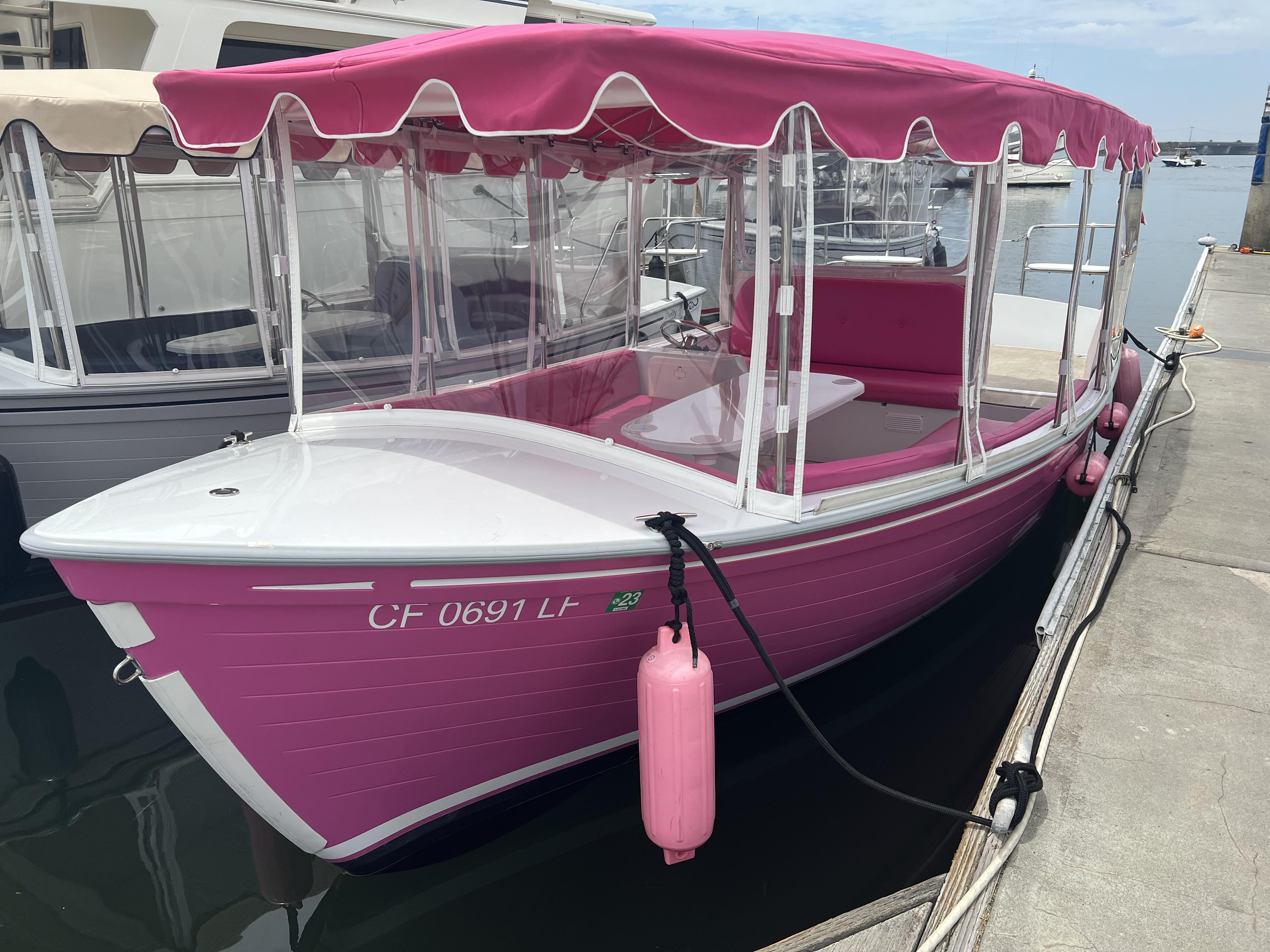 Barbie Pink Duffy BYOB Boat Adventure in Stunning Huntington Beach