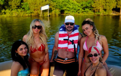 Rowdy Boat Double Decker Slide Boat at Party Cove on Percy Priest with BYOB, Huge Lily Pad, 4 Man Raft for Tubing, and More (Up to 16 Passengers) image 2