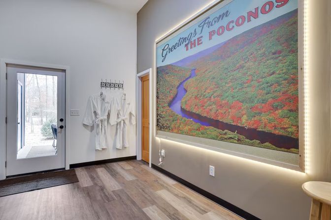 The Pocono Barndominium: Luxury Meets the Mountains with Hot Tub, Fire Pit & Golf Simulator image 49