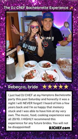 The DJ CHEF Bachelorette Experience: Seen on Bravo, MTV & Food Network image 23