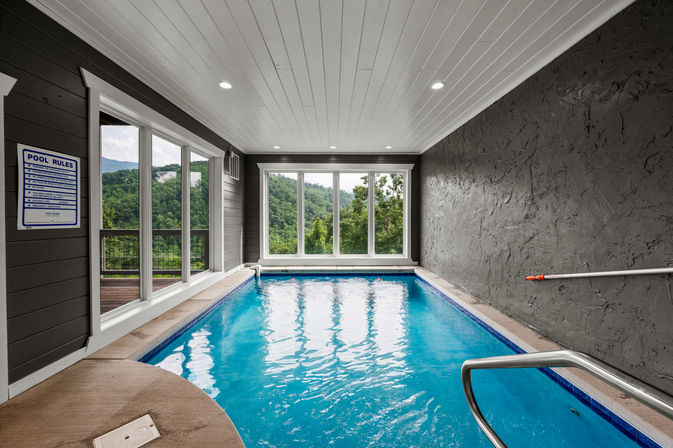Gatlinburg Splash: Luxury Cabin with Indoor Pool, Hot Tub, Game Room + Theater Room image 3