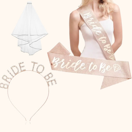 Custom Bachelorette Party Accessories & Bridal Swag - Veils, Sashes, Scrunchies & More image 8