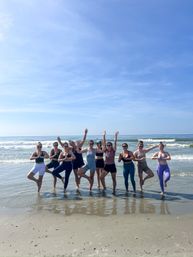Private Beach Yoga Class in Charleston for Bachelorette Groups image