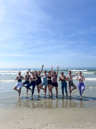 Private Bachelorette Yoga in Charleston: Beach or Your Rental image 1