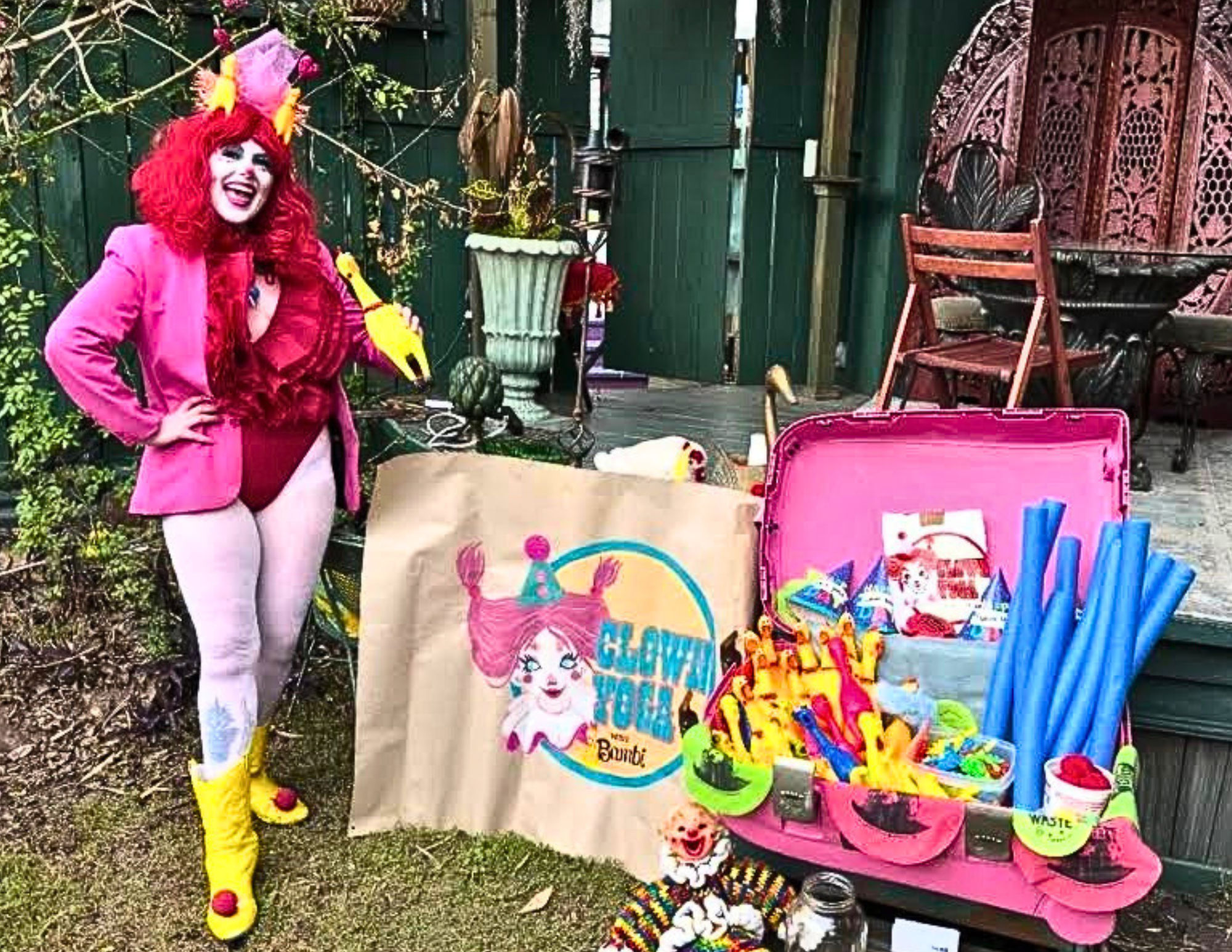 Clown Yoga in the French Quarter image 3