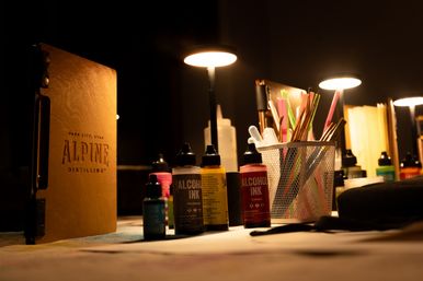 Paint with Locally-Made Whiskey, Gin, and Ink—Private Group Experience image 11