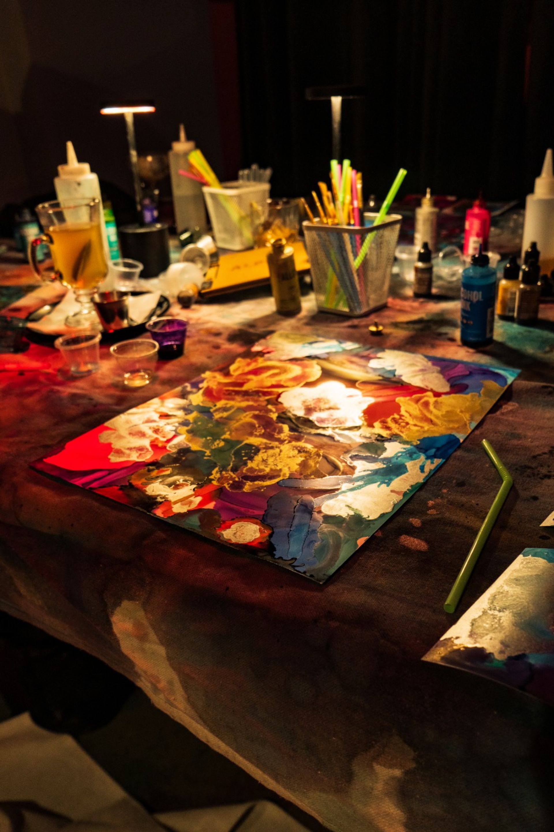 Paint with Locally-Made Whiskey, Gin, and Ink—Private Group Experience image 1
