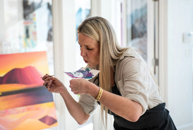 Paint with Locally-Made Whiskey, Gin, and Ink—Private Group Experience image 6