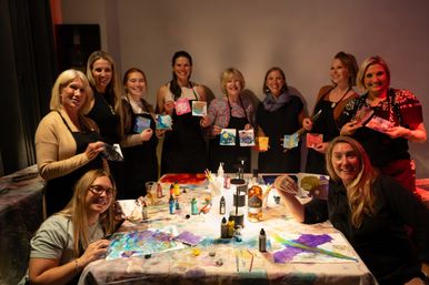 Paint with Locally-Made Whiskey, Gin, and Ink—Private Group Experience image 4