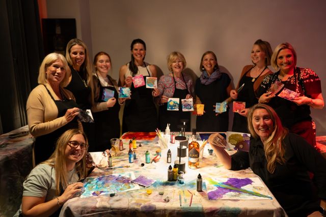 Paint with Locally-Made Whiskey, Gin, and Ink—Private Group Experience image 4