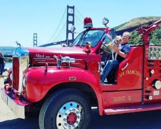 Open Top Vintage Fire Engine Over the Golden Gate Bridge image 6