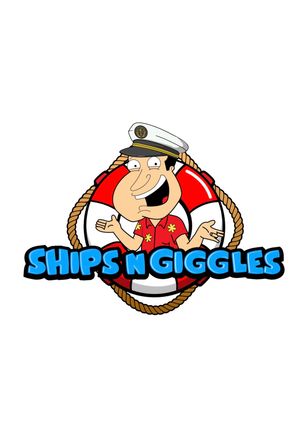 Playful nautical logo of a grinning cartoon ship captain wearing a white captain's hat and red Hawaiian shirt inside a red-and-white lifebuoy with rope, bold blue logo text beneath.