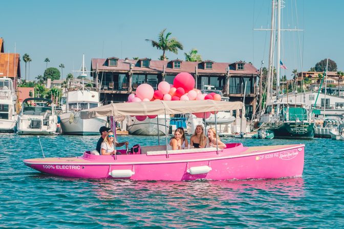 ICONIC Pink Boat for up to 10 Passengers image 1