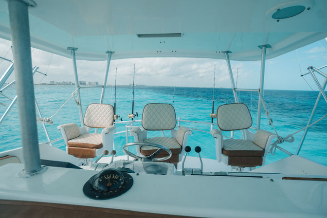 Private Sport Fishing Experience to Isla Mujeres (55ft Boat + Drinks & Equipment) image 7