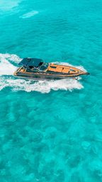 Isla Mujeres Premium Yacht Day: Sleek Private Boat Experience (43ft) image