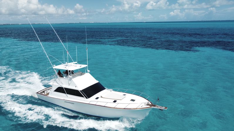 Private Sport Fishing Experience to Isla Mujeres (55ft Boat + Drinks & Equipment) image 1