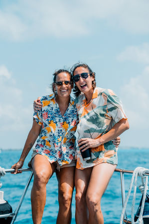 Isla Mujeres Premium Yacht Day: Sleek Private Boat Experience (43ft) image 3