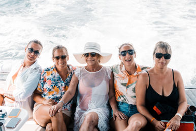 Isla Mujeres Premium Yacht Day: Sleek Private Boat Experience (43ft) image 2