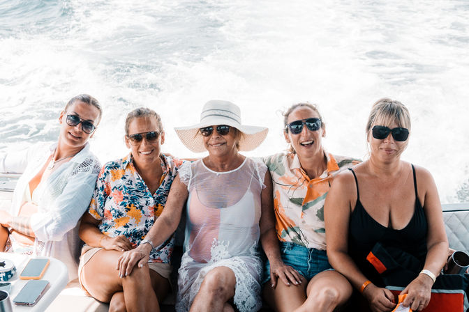 Isla Mujeres Premium Yacht Day: Sleek Private Boat Experience (43ft) image 2