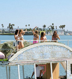 Iconic Pink BYOB Carousel Boat Experience with Upper Terrace, Carousel Horse Prop, and more image 5