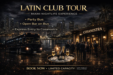 Miami Latin Party Bus + Nightclub Experience with Open Bar Included image 1