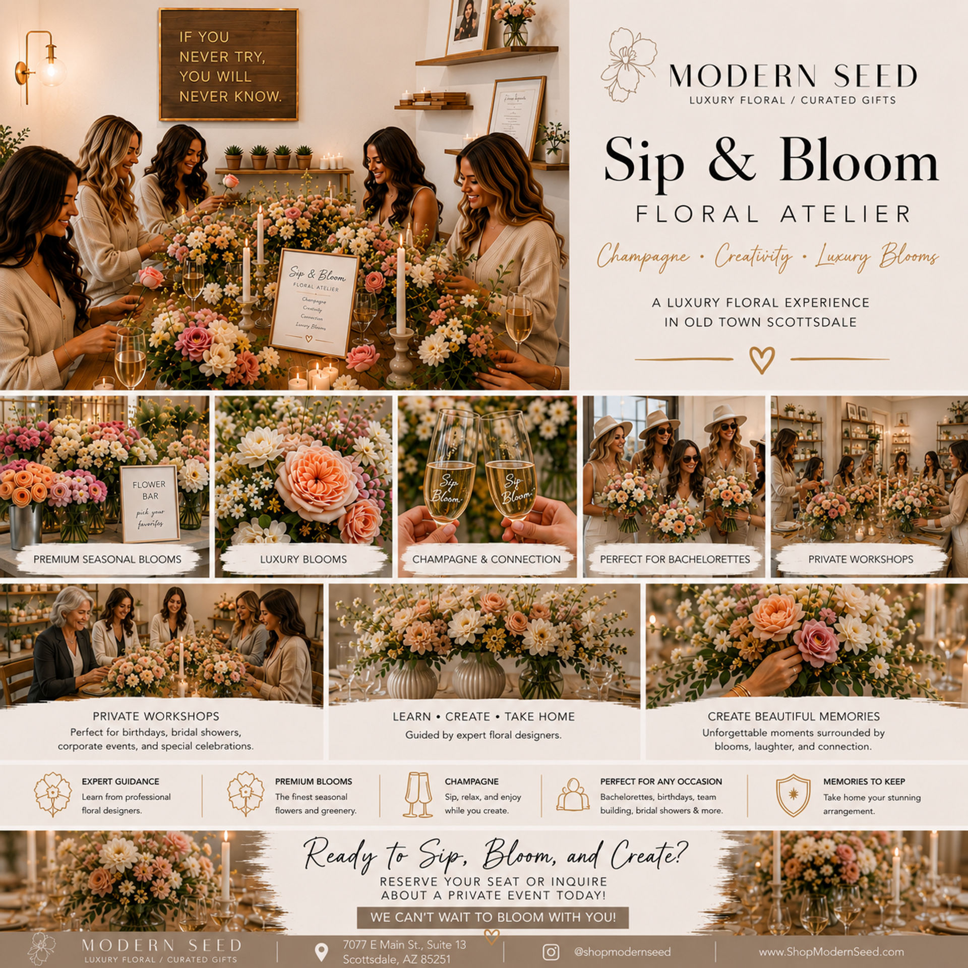Bloom and Sip Floral Bar Experience image 1