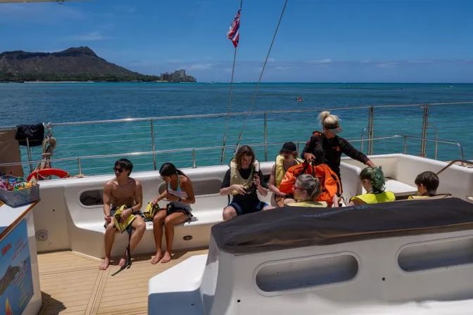 Turtle Canyon Adventure Sail: Swim with Sea Turtles & Tropical Fish in Waikiki image 7