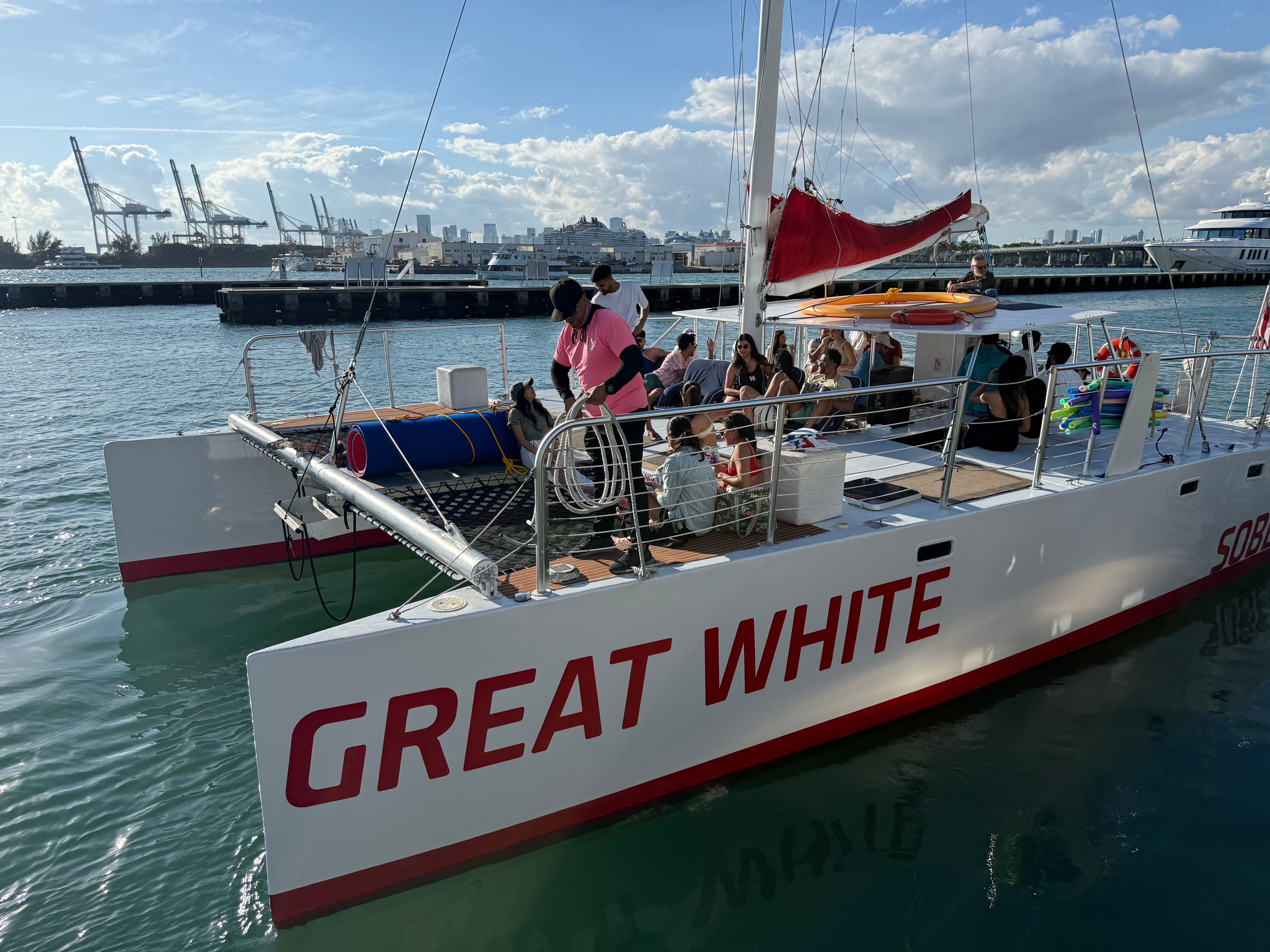 Miami Beach Boat Party on the Great White Catamaran image 3