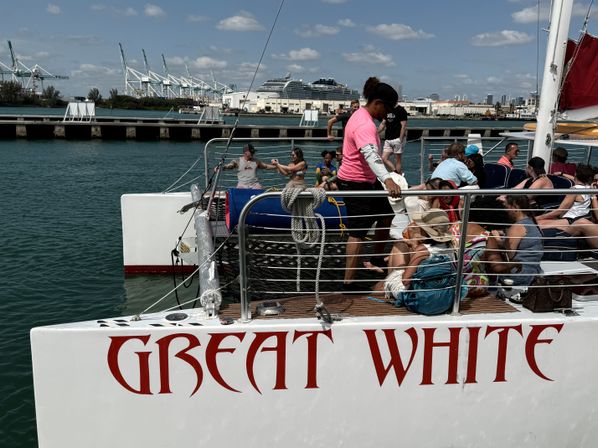 Miami Beach Boat Party on the Great White Catamaran image 17