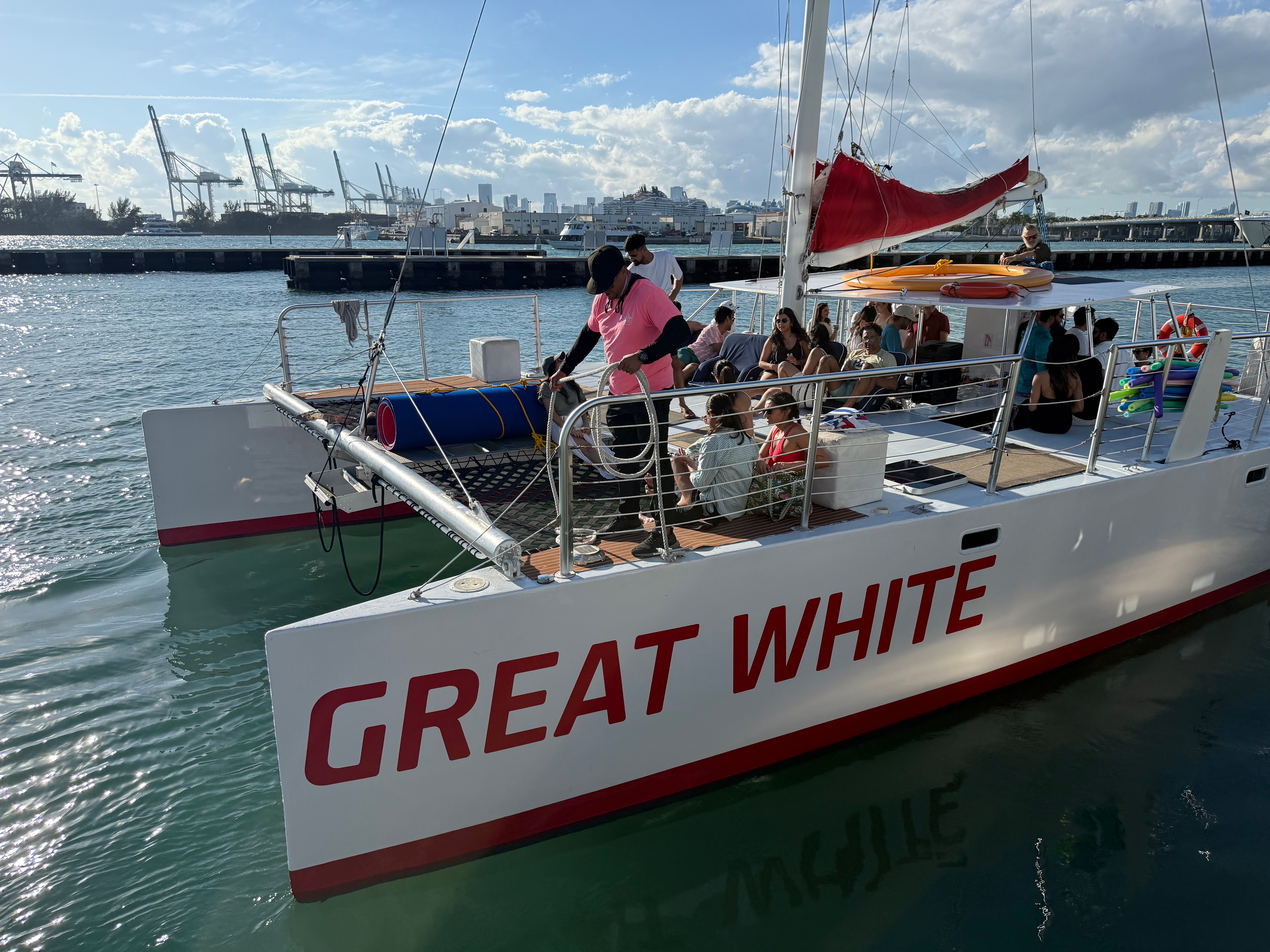 Miami Beach Boat Party on the Great White Catamaran image 1