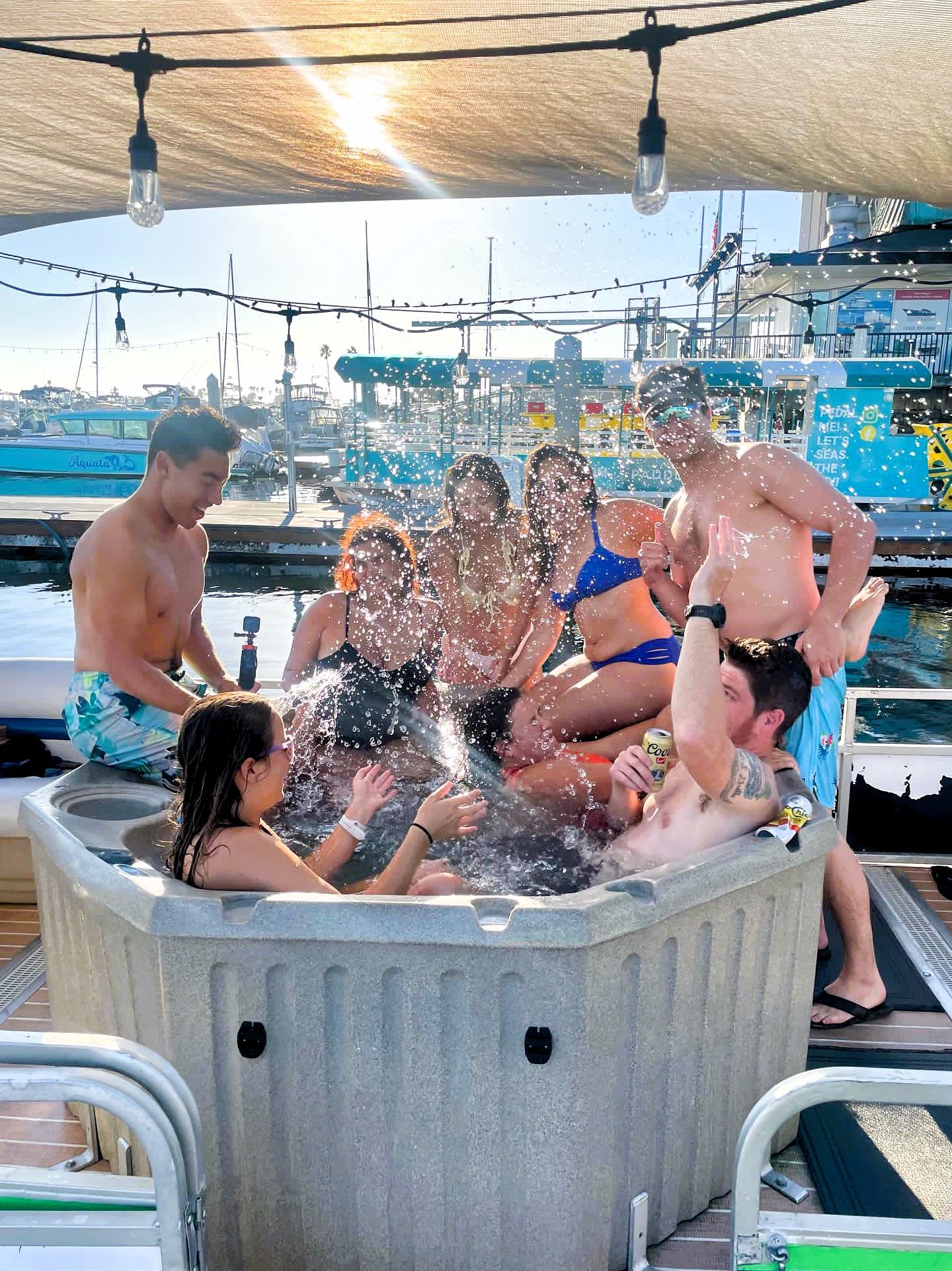 Hot Tub Cruisin': 8-Person Party Boat Rental with Hot Tub On Board image 1