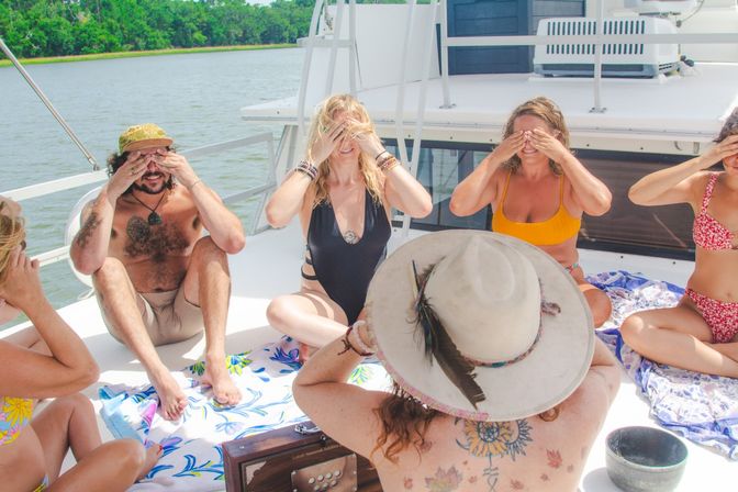 Private Sandbar Yoga & Boat Trip in Charleston, SC image 2